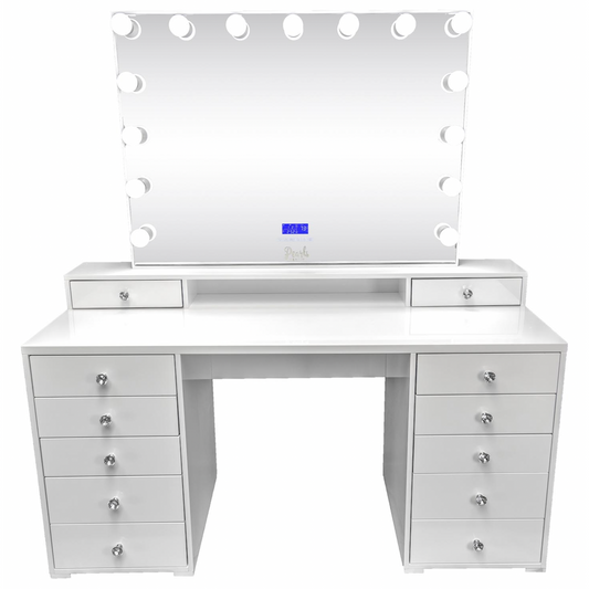 Divine – 59" Solid Top + Dual-Drawer Deck & Frameless Mirror