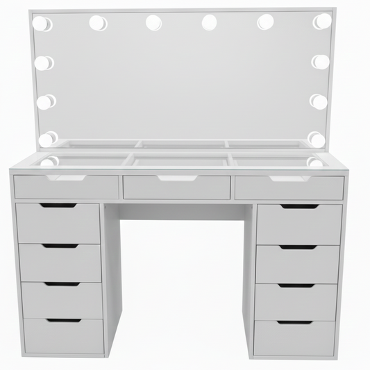 Margie - 50" Budget-Friendly Glass Top Vanity