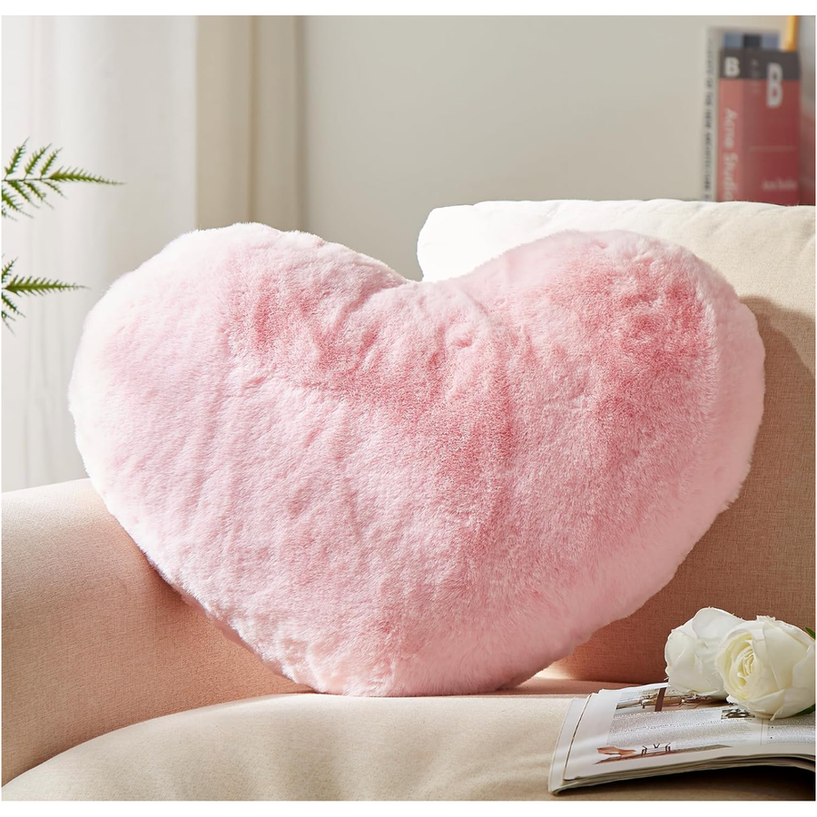 Soft Heart Throw Pillow