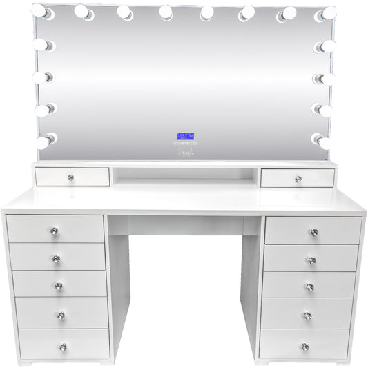 Divine – 59" Solid Top + Dual-Drawer Deck & Frameless Mirror