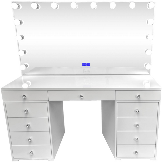 Pearl - 59" Solid Top Vanity & Frameless Mirror