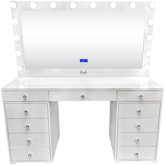 Pearl - 59" Solid Top Vanity & Framed Mirror