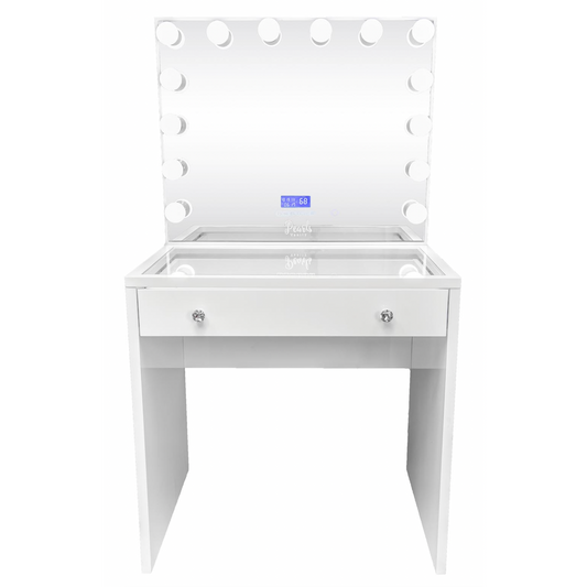 Gem - 32" Glass top Vanity & Frameless Mirror